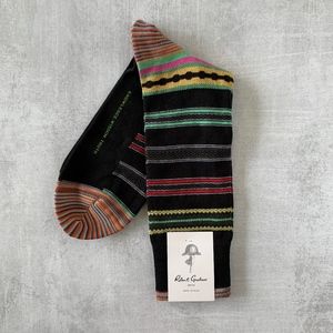 Robert Graham Black Stripe Socks
